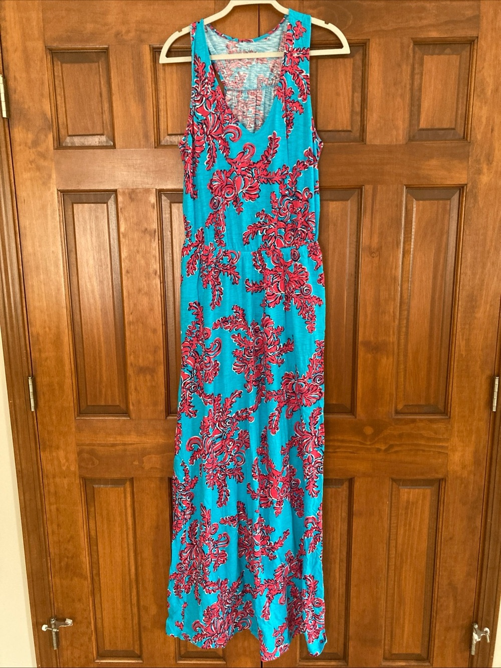 Lilly Pulitzer Rhode Island reef print Maxi Racerback tank Dress women’s M